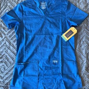 Cherokee V-Neck Scrub Top in Royal Blue